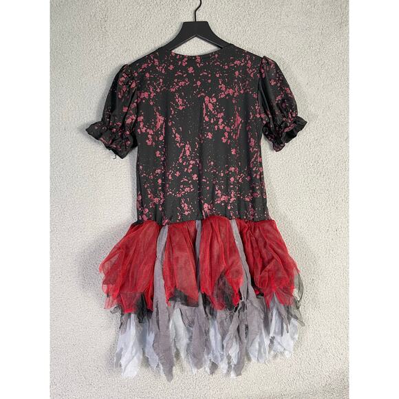 Spirit Halloween Red Black Clown Costume Dress Adult‎ Small Medium 2-8 Tutu - Picture 8 of 11